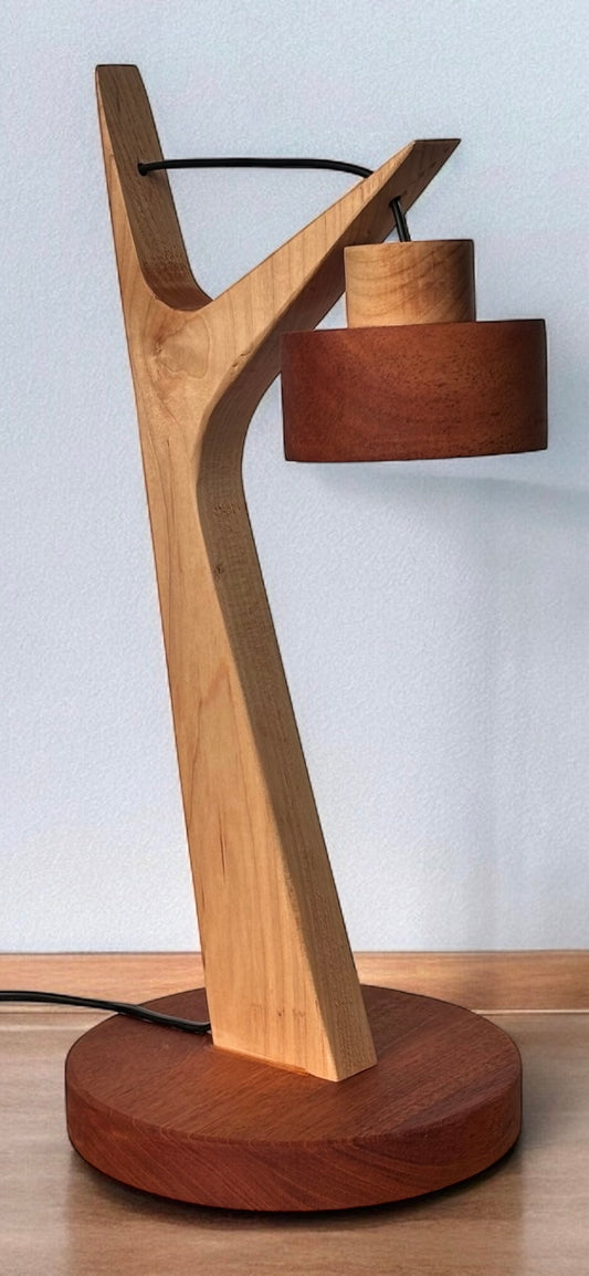 Mahogany and Maple Lamp