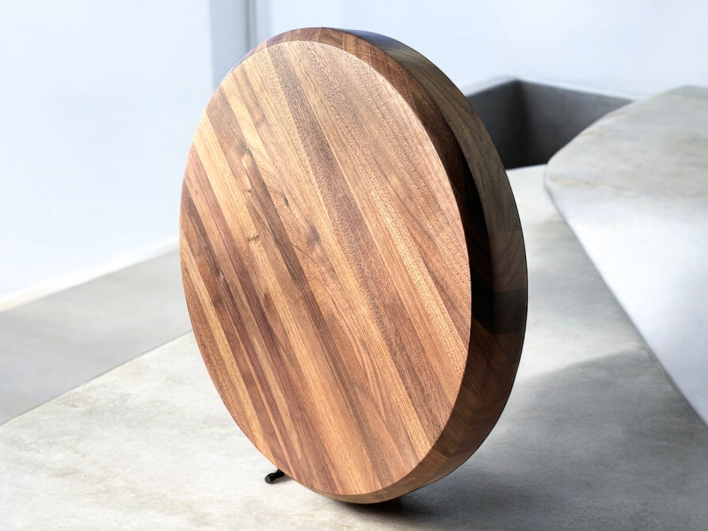 Solid walnut lazy Susan