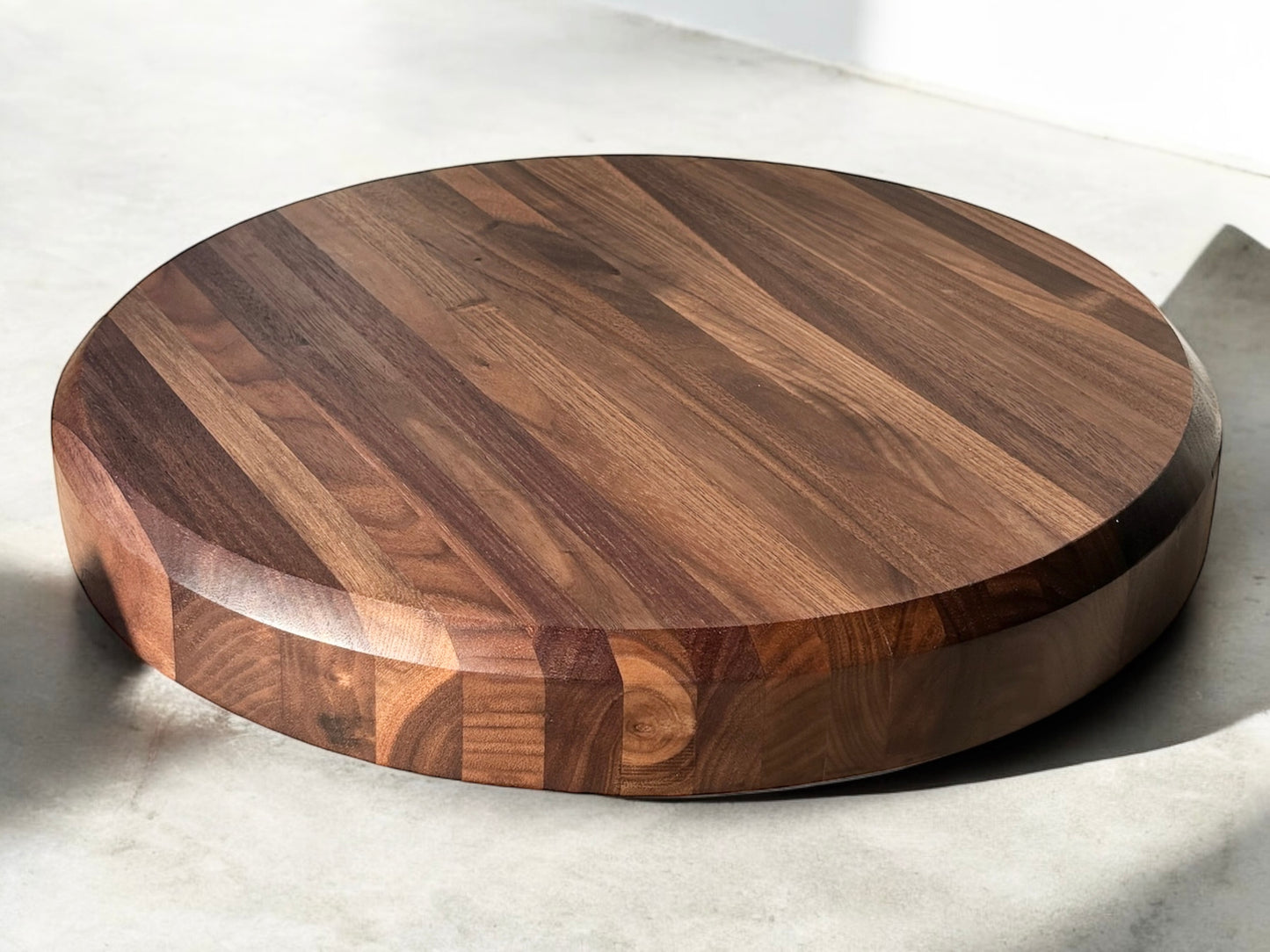 Solid walnut lazy Susan