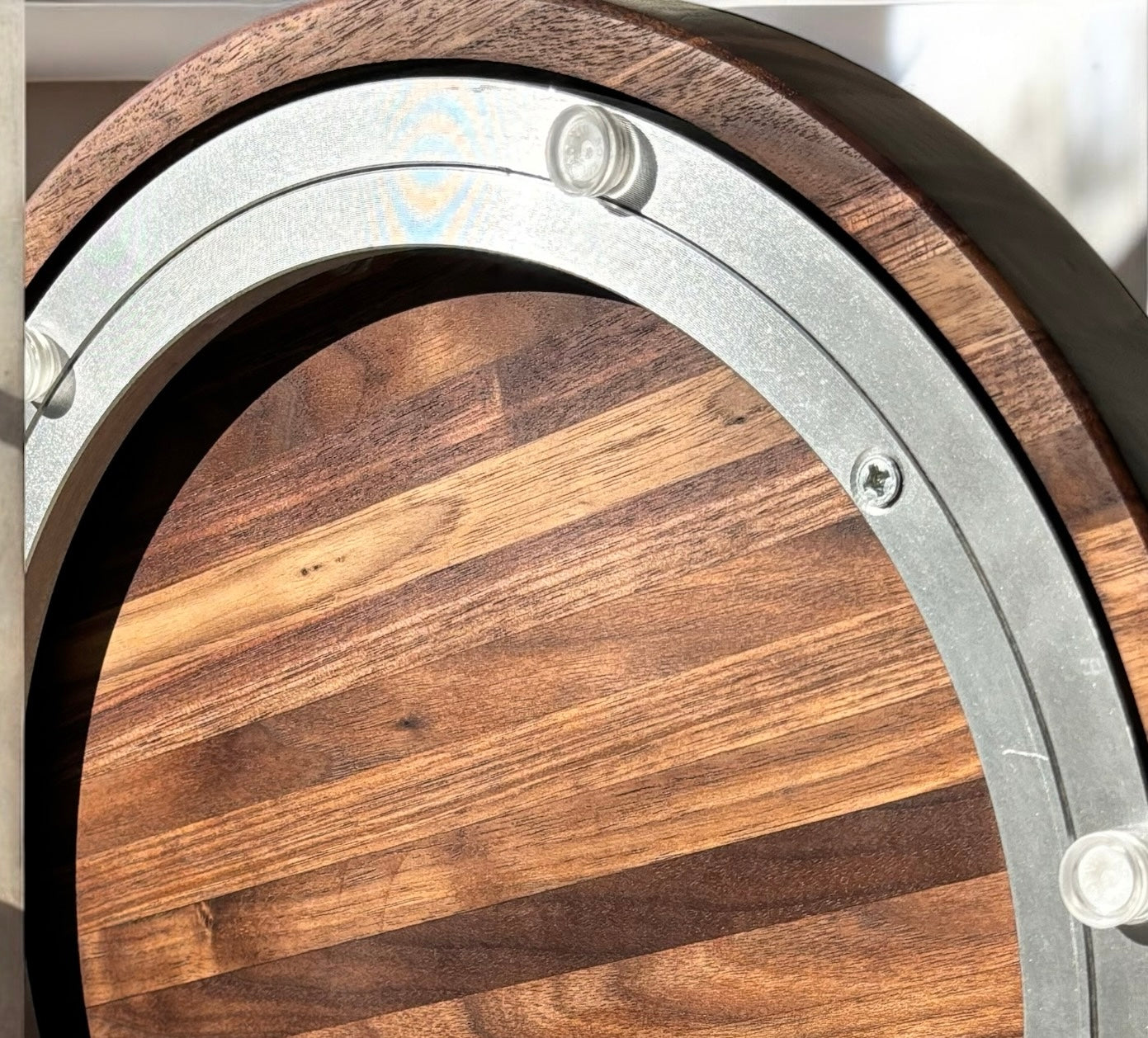 Solid walnut lazy Susan