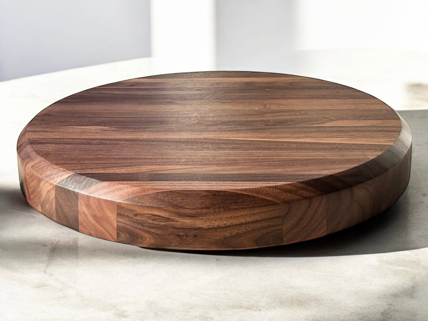 Solid walnut lazy Susan